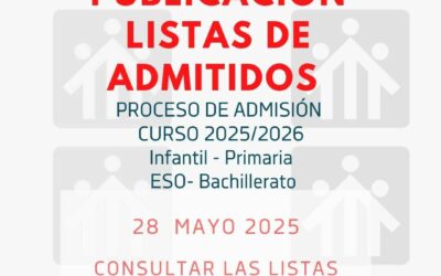 Publicación de Listas Admitidos: Fechas Clave