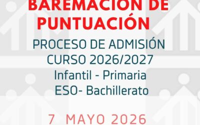 Admisión Escolar Comunidad de Madrid 2026: Fechas clave y publicación de Listas definitivas de puntuación 7 de Mayo
